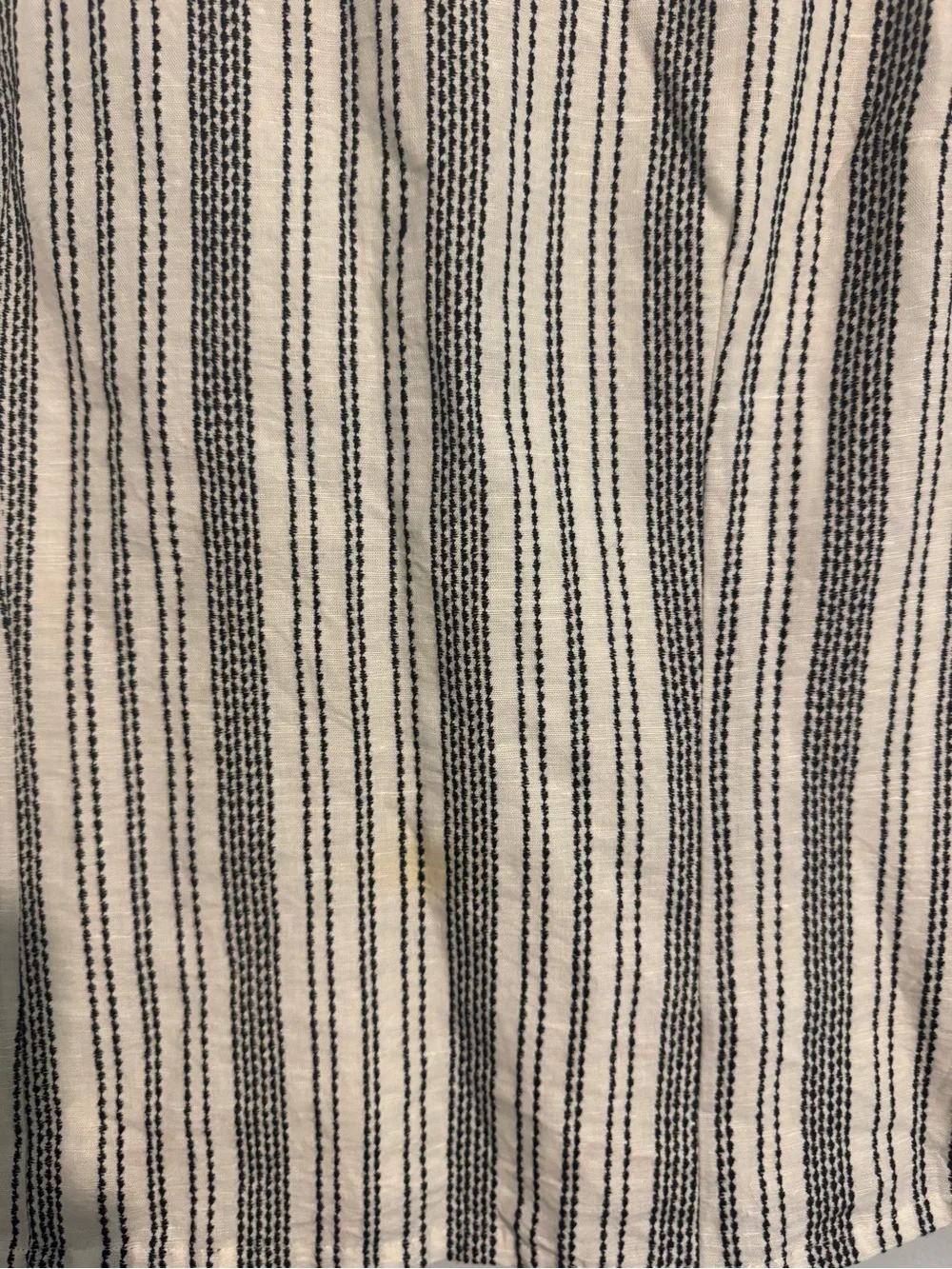 Fables by Fabindia Striped Scoop Neck Sleeveless Top- White & Black - XL